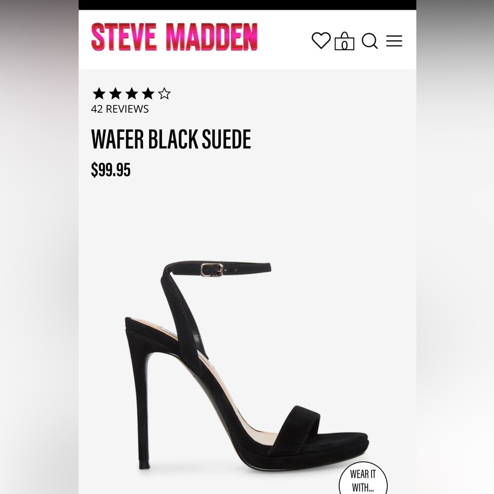 Steve Madden black suede heels